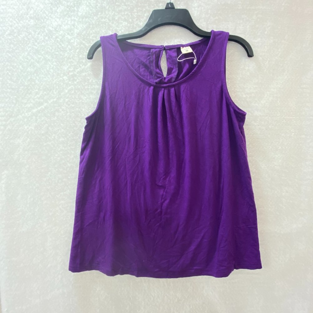 iGENJUN Tank Top Blouse Women's Medium Purple Sleeveless Knit Top NEW